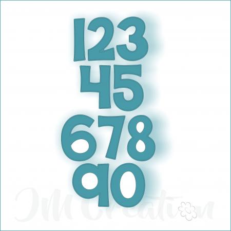 Stanzschablone - Zahlen gross